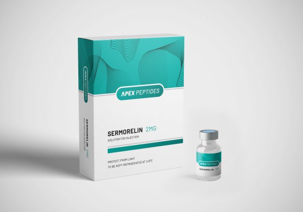 Sermorelin 2mg peptide flesje van APEXPEPTIDES